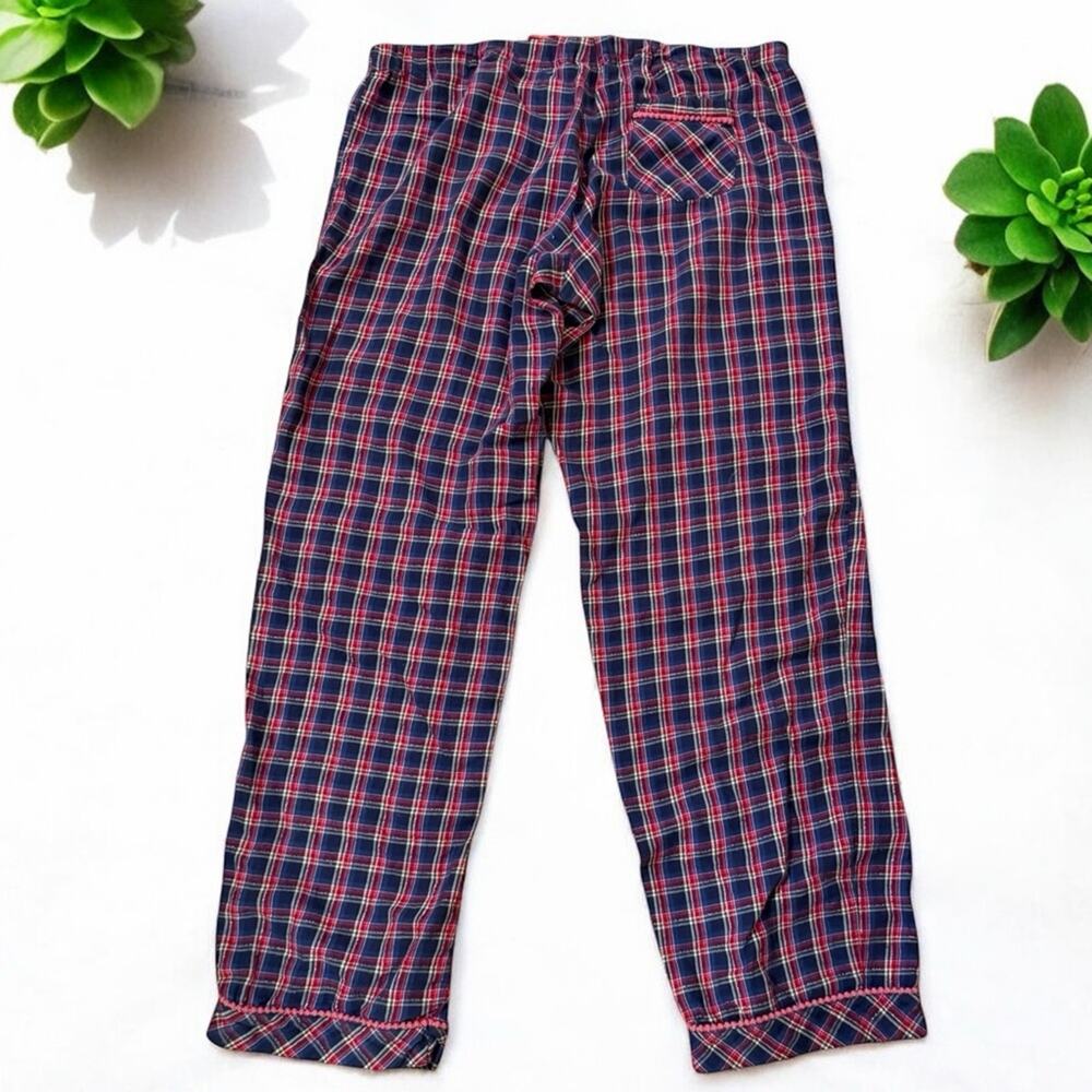 Y2K VICTORIA’S SECRET Pajama Pants Blue & Red Plaid Size Small FAST SHIP 3211-7